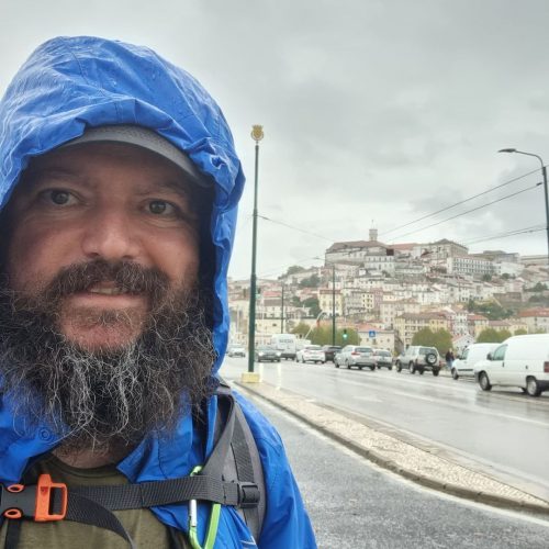 Arriving at Coimbra, completely soaked